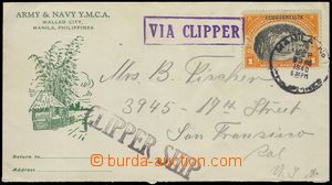 79887 - 1940 letecký dopis do USA, vyfr. zn. Mi.420, DR MANILA Sep.
