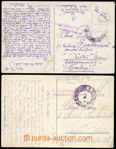 80001 - 1917-18 2x pohlednice odeslaná od leteckého útvaru v Dalm