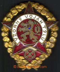 80072 - 1955 CZECHOSLOVAKIA 1945-92  Exemplary soldier týlu, badge 