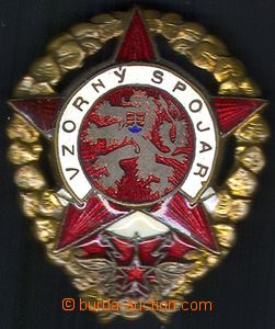80076 - 1955 CZECHOSLOVAKIA 1945-92  Exemplary spojař, badge č.032