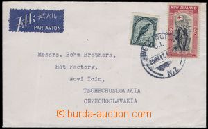 80136 - 1947 Let. dopis do ČSR, vyfr. zn. Mi.200 + 290, DR WELLINGT