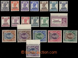 80332 - 1947 SG.1-19, Indic stamps with overprint, set 19  pcs, 3x w