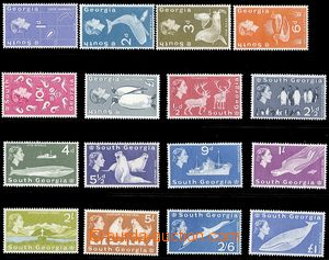 80348 - 1963 Mi.9-23 (SG.1-15), Fauna, bezvadné, kat. SG 200£