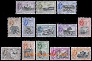 80425 - 1956 SIERRA LEONE  SG.210-222, Motives, set of 13 pieces, pe
