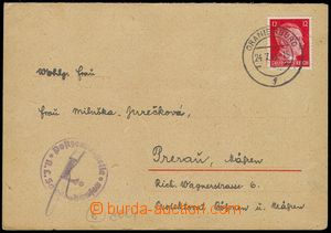 80456 - 1943 C.C. SACHSENHAUSEN  pre-printed letter-card sent from c