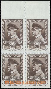 80484 - 1945 Pof.383 Moscow-issue, 20h T. G. Masaryk, block of four 
