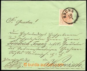 80545 - 1854? folded letter with Mi.3Y, MP, type IIIb, CDS Brünn 20