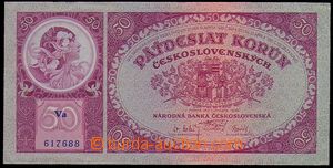 80612 - 1929 ČSR I.   Ba.24b, 50Kč Mucha červená, série Va, kat