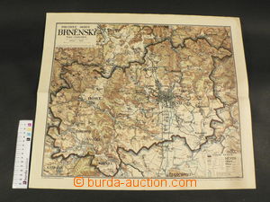 80682 - 1929 Brno political district, vlastivědná map, scale 1:90.