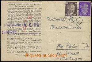 80839 - 1942 KT MAUTHAUSEN  předtištěný skládaný dopis vyfr. n