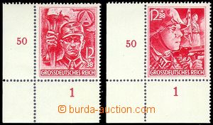 80843 - 1945 Mi.909-910, Útvary SA a SS, rohové kusy, luxusní, ka