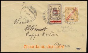 80851 - 1912 letter with Mi.158 + Mi.143 - printing error (original 