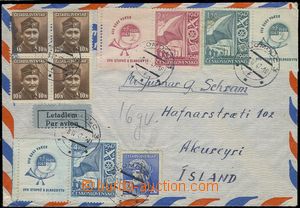 80897 - 1947 Let. dopis na Island, frankatura výplatními známkami