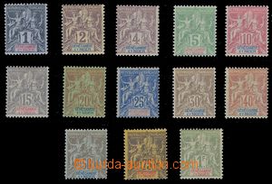 81126 - 1903 Mi.1-13, Allegory, set 13  pcs, hinged, in front nice, 