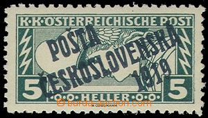 81258 -  Pof.58Ba, 5h Express stamp rectangle, green-black overprint