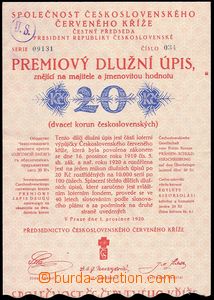 81333 - 1920 CZECHOSLOVAKIA 1918-39  premium debenture bond Red Cros
