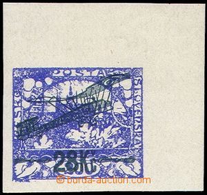 81392 - 1920 ZT 28Kč / 200h, I. emise, modrá, zelený přetisk, ro
