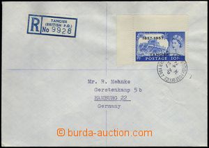 81491 - 1957 Reg letter to Germany, with Mi.110 (corner piece), CDS 