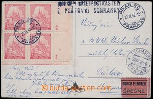 81585 - 1942 spěšně zaslaná pohlednice - Z poštovní schránky,