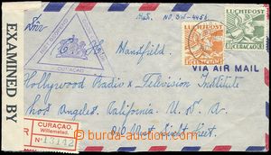 81714 - 1942 letecký R dopis zaslaný do USA, vyfr. let. zn. Mi.114
