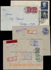 81829 - 1924-31 comp. 4 pcs of letters, from that 1x R + Ex, 1x R, 1
