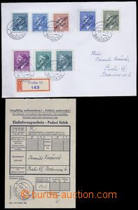 81860 - 1945 Praha Liboc  R dopis vyfr. 8ks zn. s přetiskem Pošta/