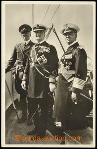 81880 - 1938 Horthy, Raeder, Hitler, státní návštěva, pohlednic