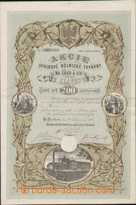 82042 - 1872 RAKOUSKO-UHERSKO  akcie spolkové rolnické továrny na