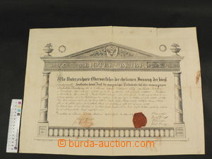 82057 - 1829 ŽIDLOCHOVICE  master craftsman certificate Johana Frit