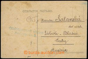 82461 - 1918 RUSKO  dopisnice zaslaná ruským legionářem za Samar