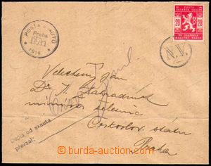 82685 - 1918 letter with Pof.SK2a, postmark NV and Scout Mail, in lo
