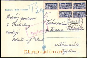 82686 - 1945 CASH PAYMENT   postcard sent from Bratislava to Křenov