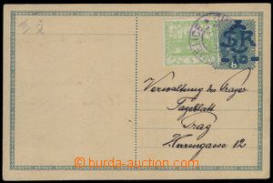 82804 - 1919 CDV1b, Large Monogram - Charles, to Prague, uprated wit