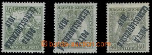 82897 -  Pof.110, 122 2x, inverted overprints, exp. by Gilbert