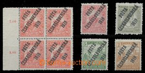 82902 -  Pof.96 stmp and block of four, 101, 103, 122 all stamps wit