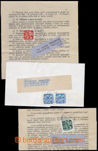 82987 - 1945 sestava 3ks novinových rukávů vyfr. známkami Pof.NV