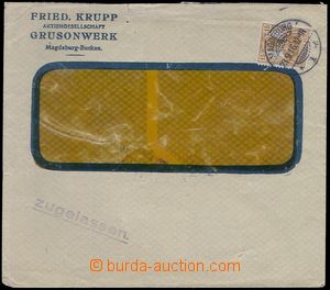 82988 - 1916 GERMANY  firemní okénková obálka, vyfr. zn. Germani