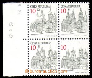 83021 - 1993 Pof.17, Hradec Králové 10Kč, 4-blok s levým okrajem