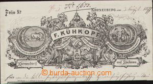 83040 - 1877 head commercial paper/-s, tiskařská f. Kühkopf, Korn