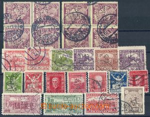 83056 - 1919-1939 sestava 25ks známek s různými  perfiny, pro dal