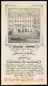 83071 - 1838 HOTELOVÝ ÚČET   bill from pub Goldenen Schiffe in/at