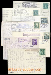 83433 - 1930-44 sestava 7ks pohlednic s různými poštovnami - KOM