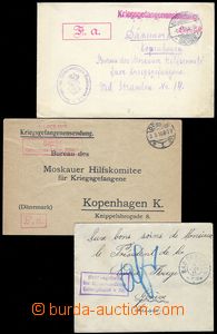83600 - 1915 GERMANY  comp. 3 pcs of letters from war prisoners on/f