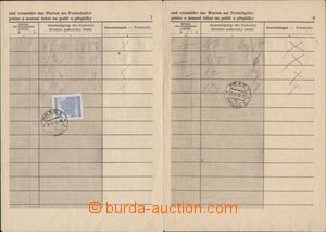 83725 - 1942 2x 2-list z evidenční knihy k poštovnímu šekovému