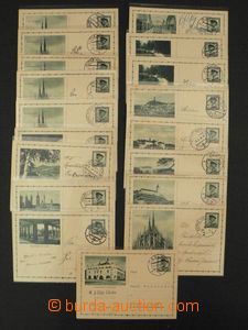 83785 - 1936-38 ČSR I.  dopisnice CDV61, partie 20ks poštou prošl