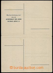 83904 - 1944 KT TEREZÍN, dvojitá dopisnice s avízem, kterým se p