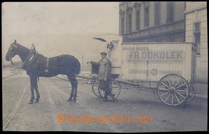 84120 - 1915 VYSOČANY - fotopohlednice, firemní koňský povoz Fr.