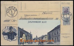 84128 - 1907 CHOCEŇ - koláž pošťák, poštovní průvodka, Jung