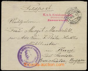 84339 - 1915 dopis zaslaný z Polska na Slovensko, DR EPA DABROWA in