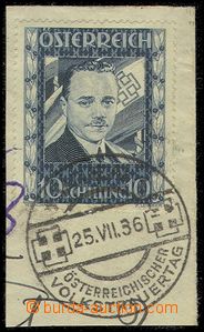84412 - 1936 Mi.588 Dollfuß, známka na výstřižku s celým PR ze